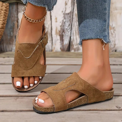 EVELYN™ WOMEN'S CASUAL SLIP-ON FOOTBED SANDALS