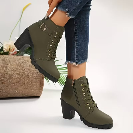 ELENA AUTUMN BOOTS - Lace-Up & High-Heel