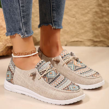 TALA | ETHNIC-PRINT OUTDOOR COMFORT LOAFERS