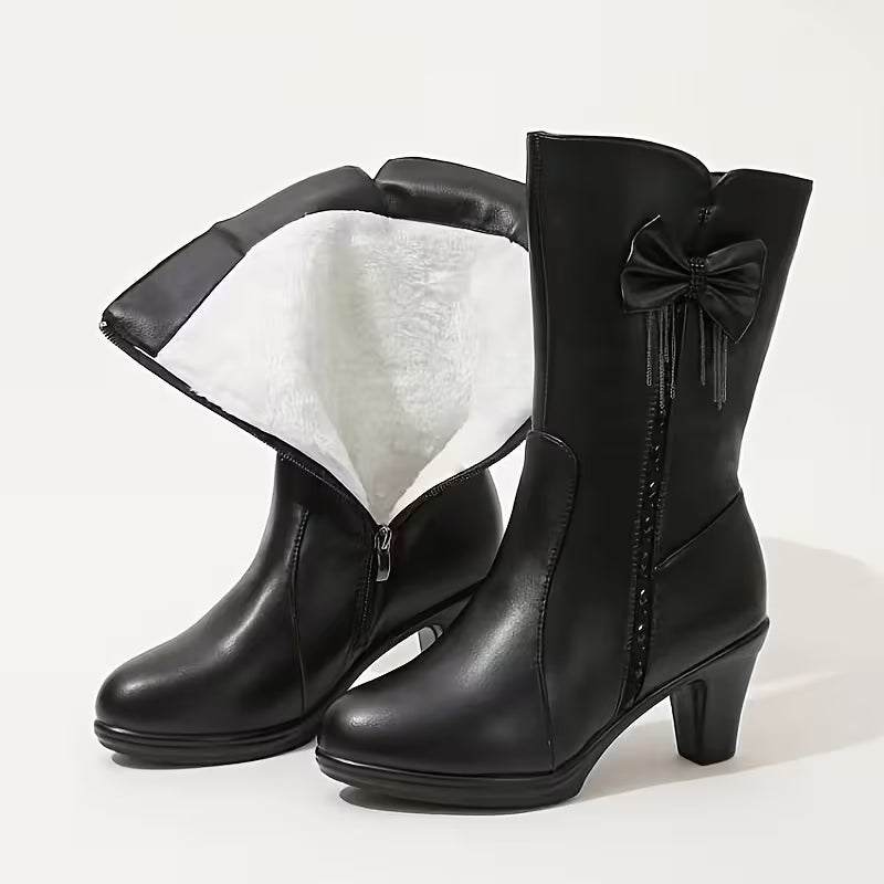 BRONTE™ WOMEN'S MID-HEEL FLEECE-LINED BOOTS