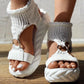 COONDLE™ CROCHET PLATFORM SANDALS