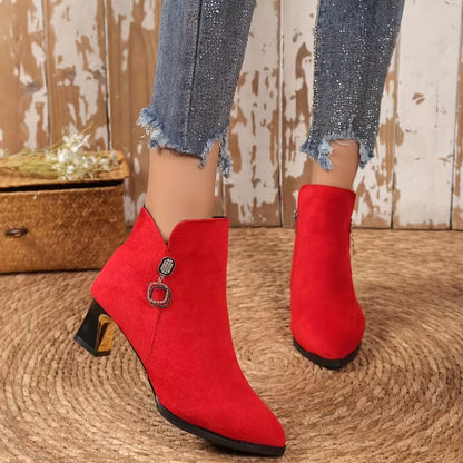 NEVE™ WOMEN'S POINTED TOE CHELSEA ANKLE BOOTS