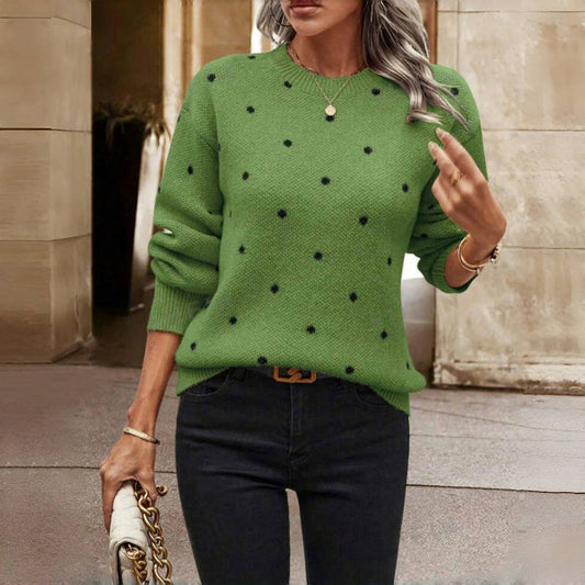 MAELIE™ | POLKA DOT KNIT SWEATER
