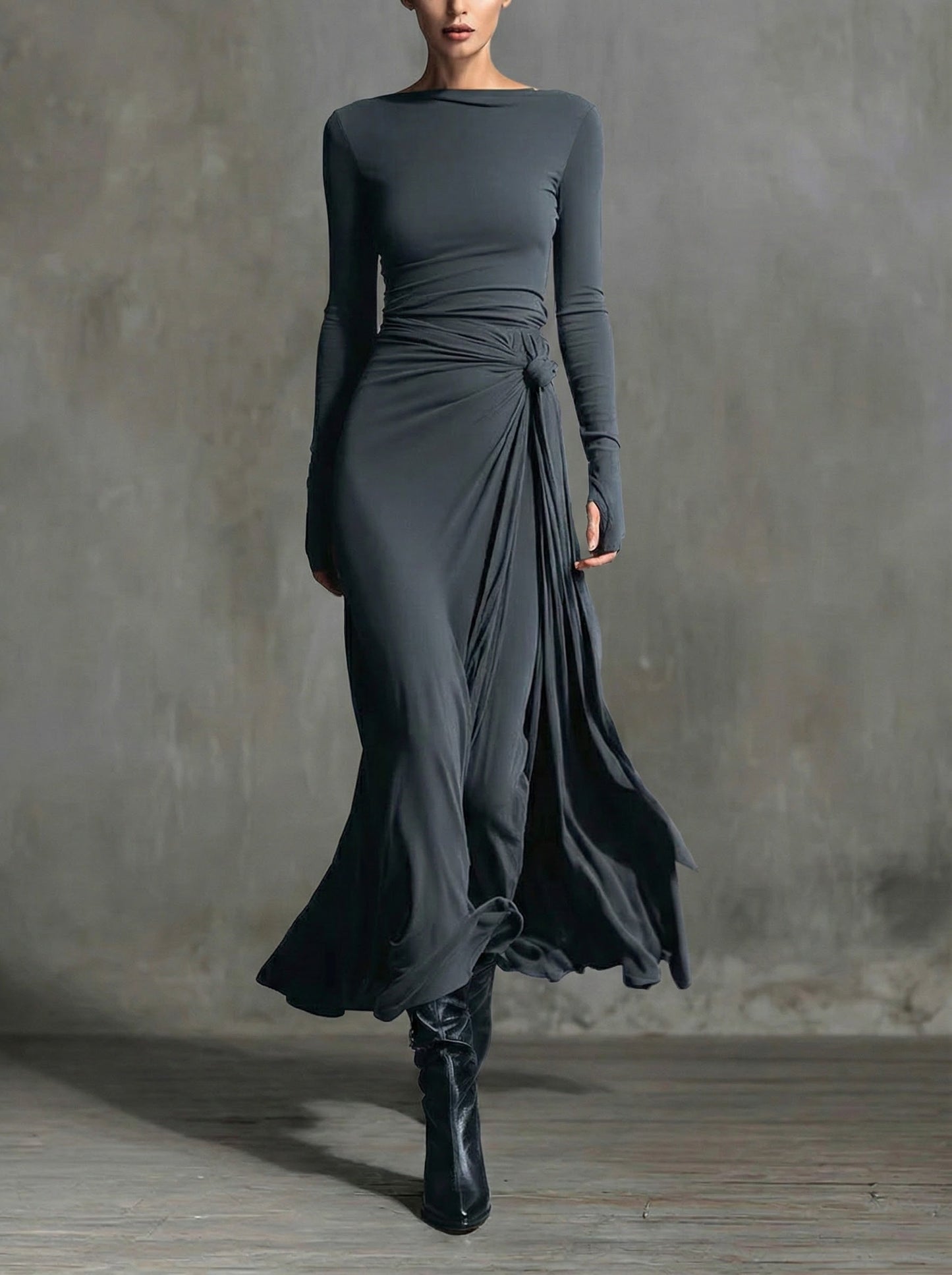 NAIARA™ | MAXI DRESS WITH SIDE TIE