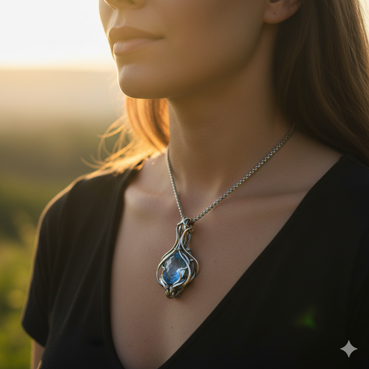 AZURE MIST VINTAGE NECKLACE