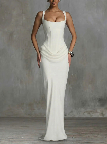 LEONOR™ | MAXI DRESS WITH SQUARE NECKLINE