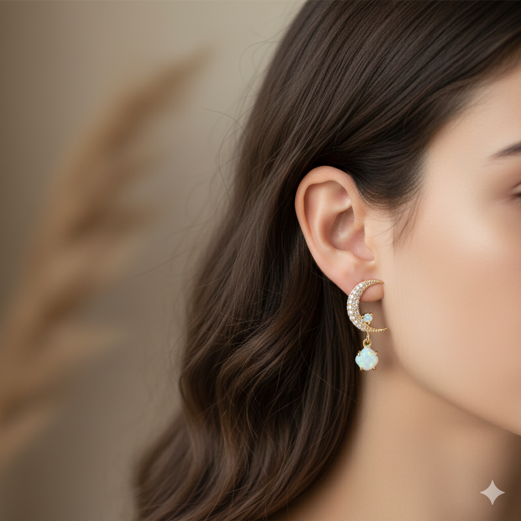 LUNAR GLOW OPAL EARRINGS