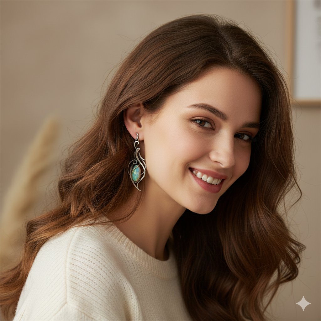 AZURE TIDE VINTAGE EARRINGS