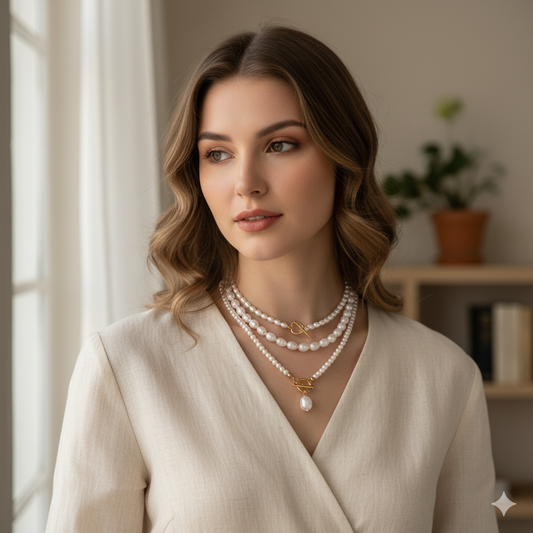 LUSTRE LAYERS PEARL NECKLACE