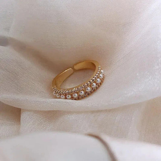 BORIS™ GOLD PEARL RING