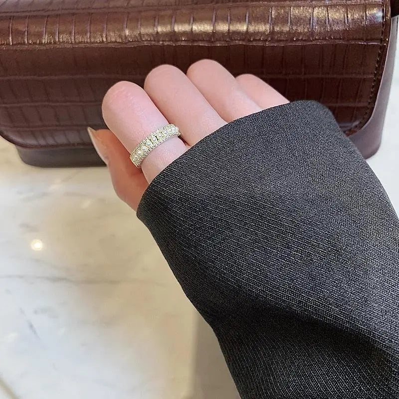 BORIS™ GOLD PEARL RING
