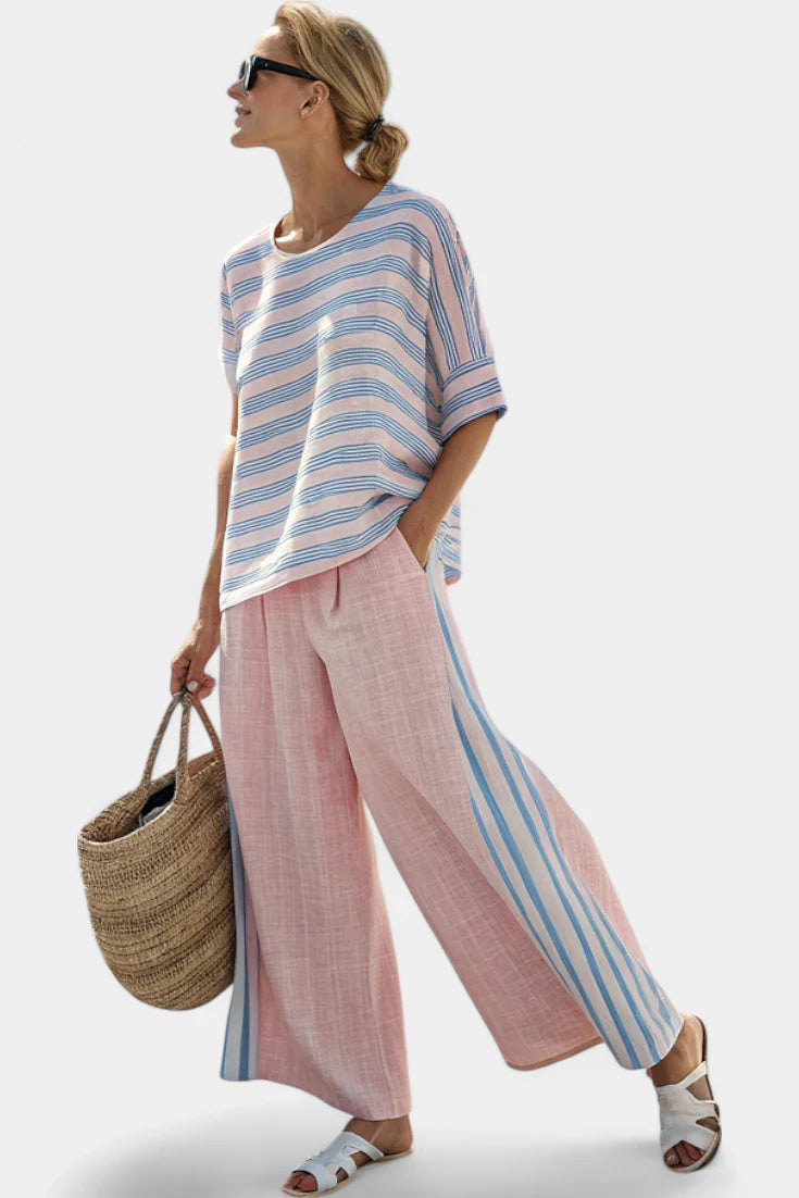 VIRELLA™ ELEGANT LINEN BLOUSE & SOFT PANTS