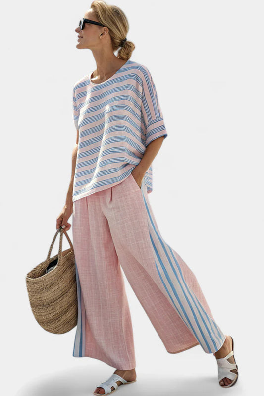 VIRELLA™ ELEGANT LINEN BLOUSE & SOFT PANTS