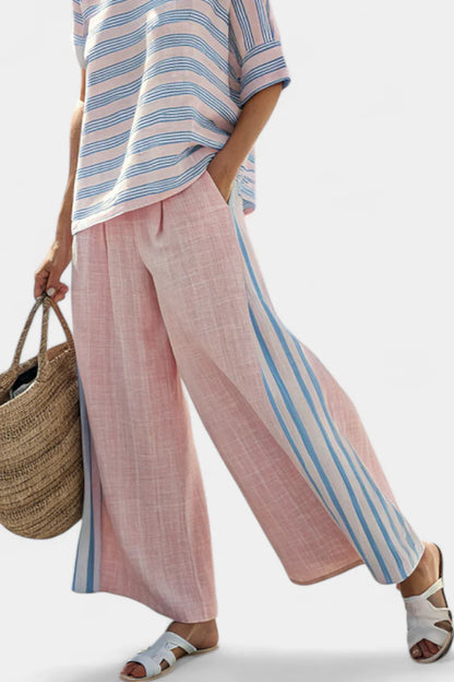 VIRELLA™ ELEGANT LINEN BLOUSE & SOFT PANTS