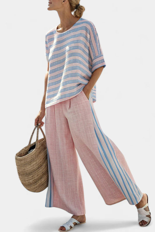 VIRELLA™ ELEGANT LINEN BLOUSE & SOFT PANTS