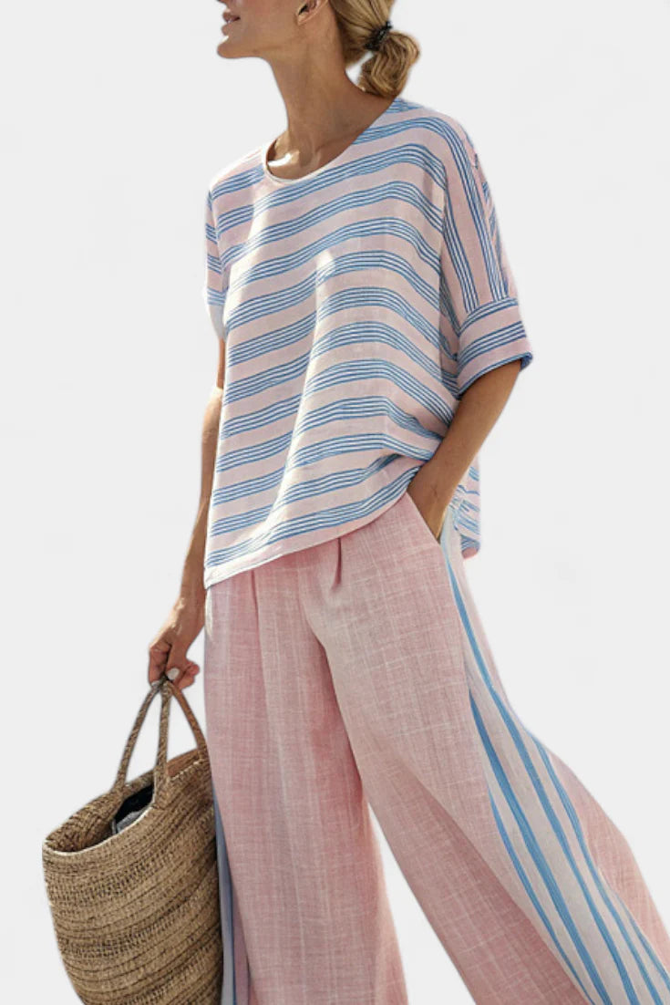 VIRELLA™ ELEGANT LINEN BLOUSE & SOFT PANTS