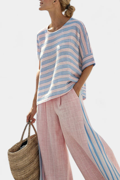 VIRELLA™ ELEGANT LINEN BLOUSE & SOFT PANTS