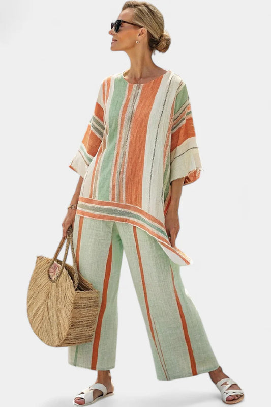 BELLMERE™ ELEGANT SYMMETRICAL TOP & WIDE-LEG PANTS