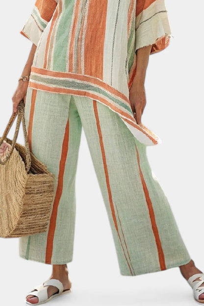 BELLMERE™ ELEGANT SYMMETRICAL TOP & WIDE-LEG PANTS