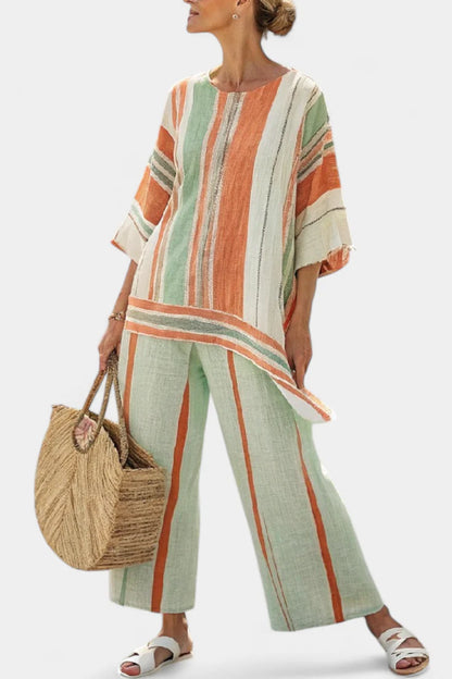 BELLMERE™ ELEGANT SYMMETRICAL TOP & WIDE-LEG PANTS