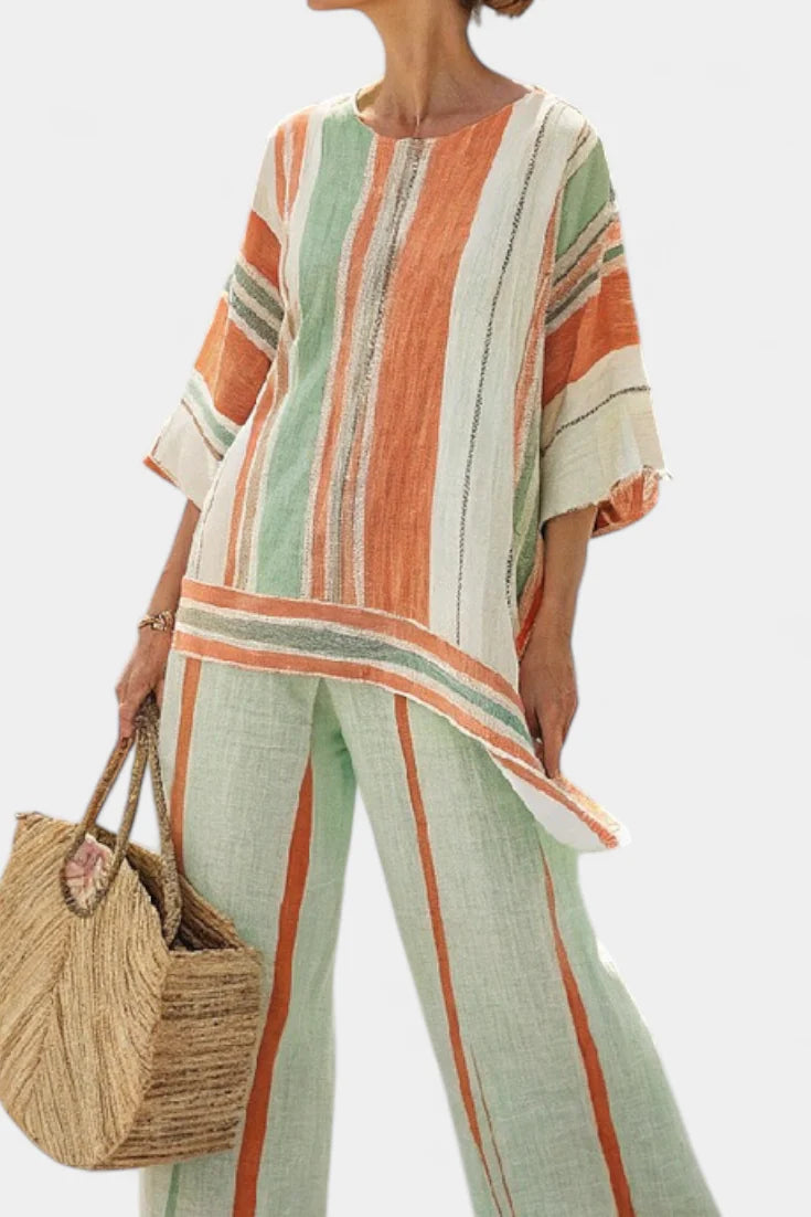 BELLMERE™ ELEGANT SYMMETRICAL TOP & WIDE-LEG PANTS