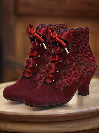 CORDELIA™ WOMEN'S VINTAGE SUEDE LACE-UP BOOTS