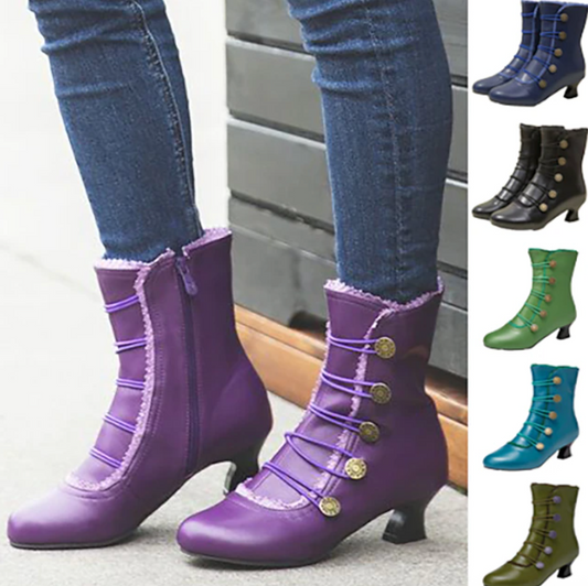 MARLOW™ WOMEN'S VINTAGE SHORT HEEL ANKLE BOOTS