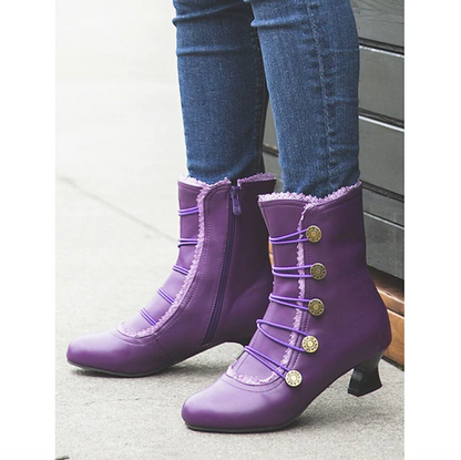 MARLOW™ WOMEN'S VINTAGE SHORT HEEL ANKLE BOOTS