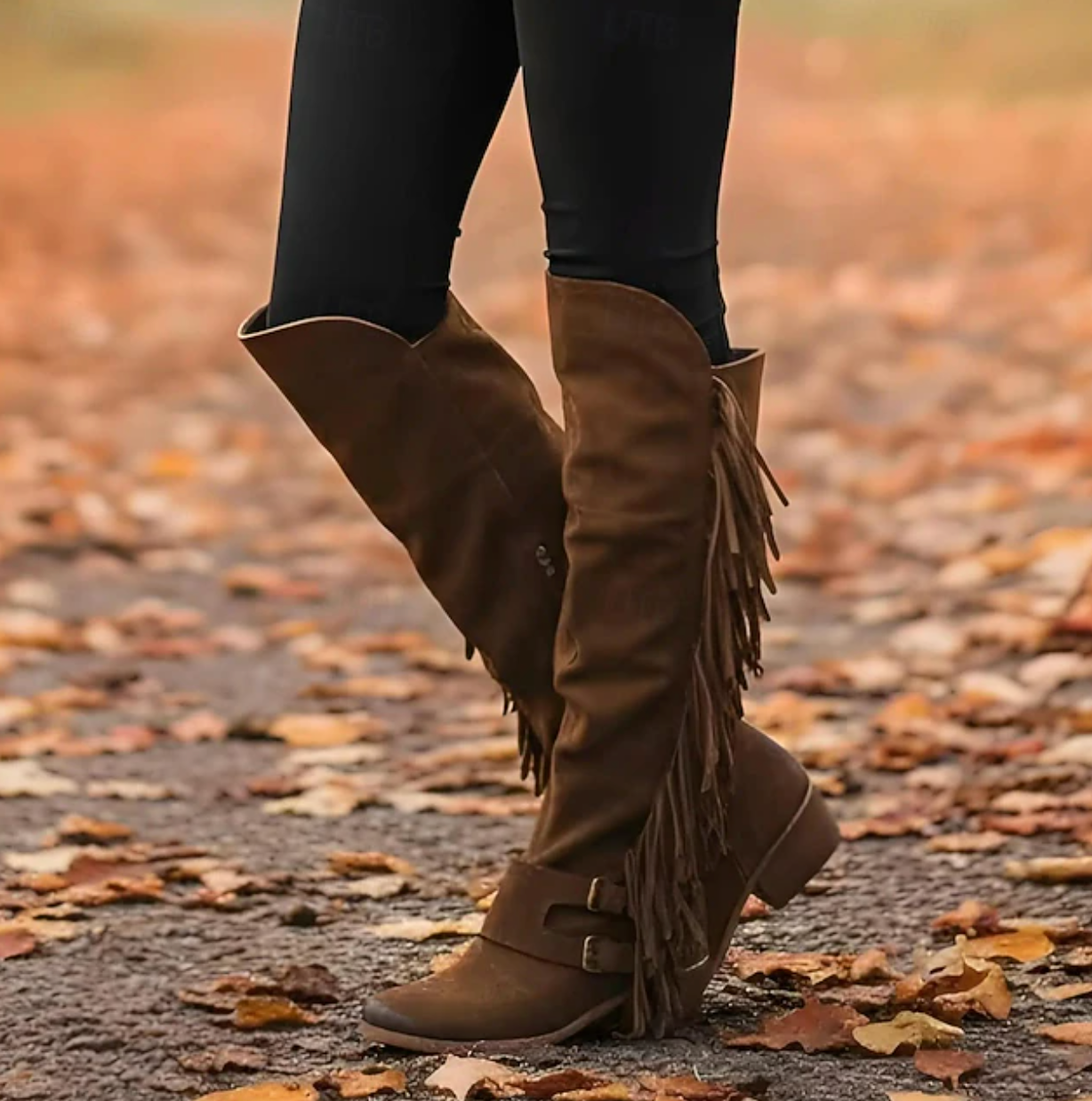 MONTANA™ WOMEN'S KNEE-HIGH BUCKLE STRAP WESTERN BOOTS