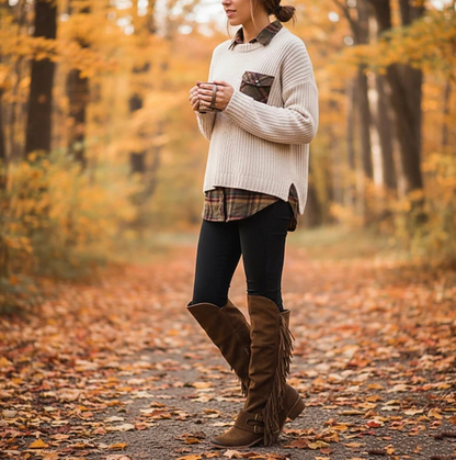 MONTANA™ WOMEN'S KNEE-HIGH BUCKLE STRAP WESTERN BOOTS