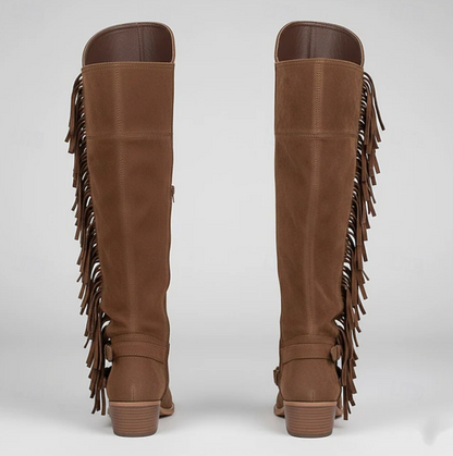 MONTANA™ WOMEN'S KNEE-HIGH BUCKLE STRAP WESTERN BOOTS