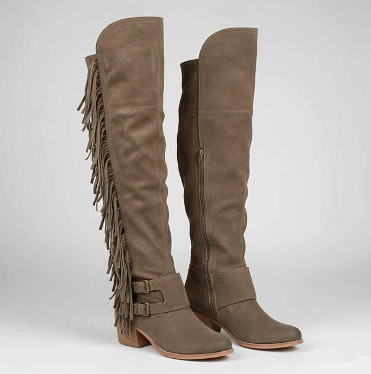 MONTANA™ WOMEN'S KNEE-HIGH BUCKLE STRAP WESTERN BOOTS