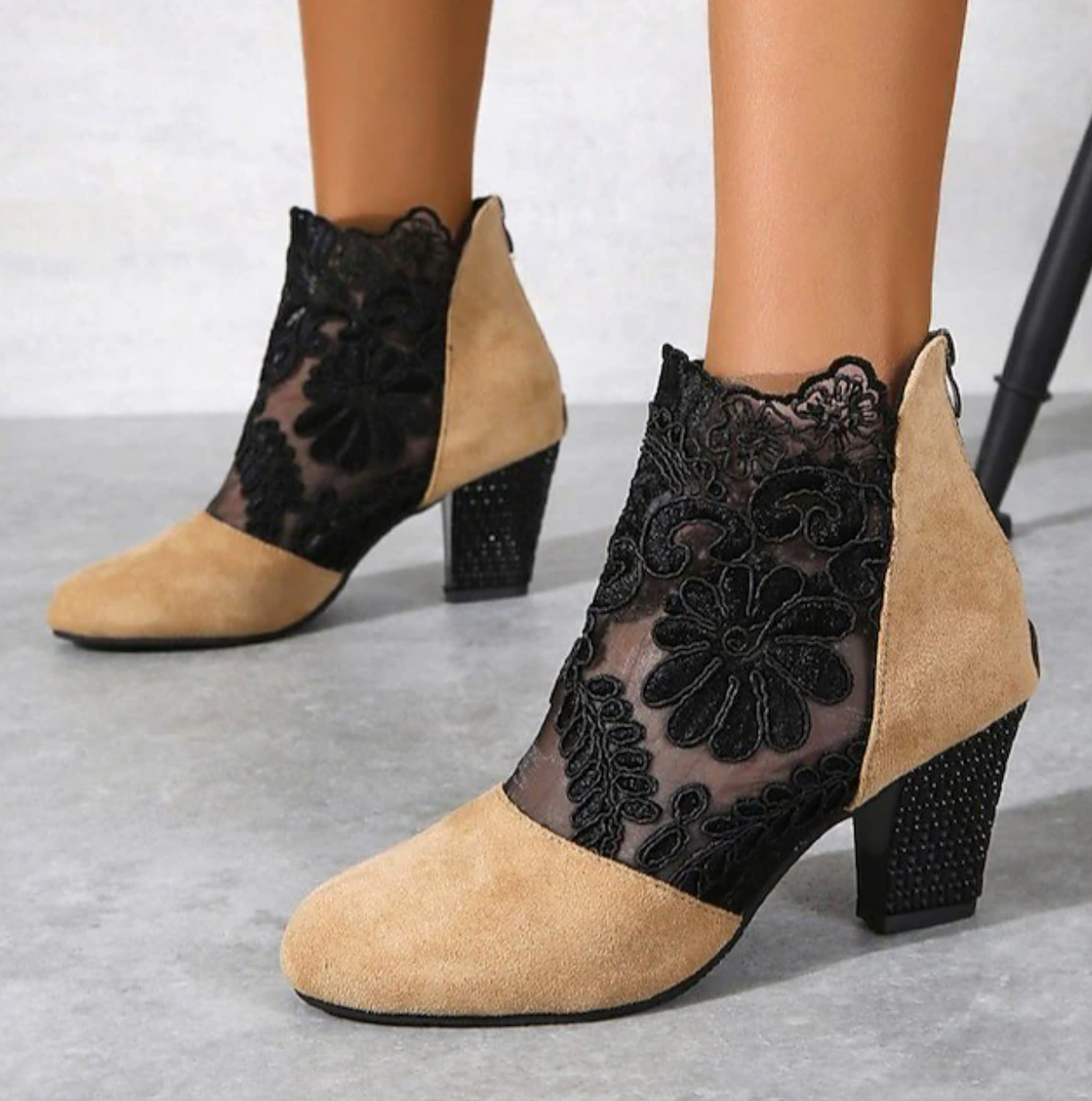 OPHELIAS™ WOMEN'S LACE EMBROIDERED ANKLE BOOTS