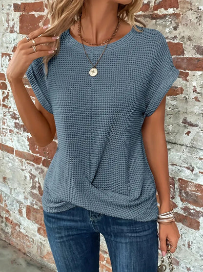 ISA™ | ELEGANT BLOUSE WITH CREW NECK