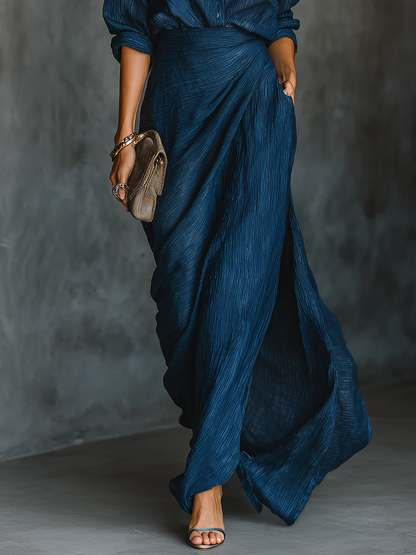 CIELO™ | ELEGANT SHIRT AND LONG SKIRT SET