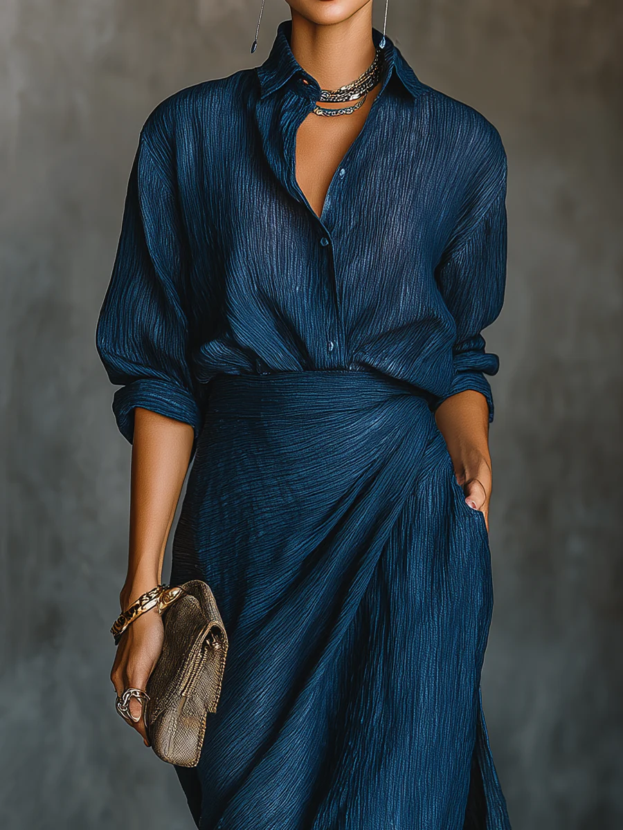 CIELO™ | ELEGANT SHIRT AND LONG SKIRT SET