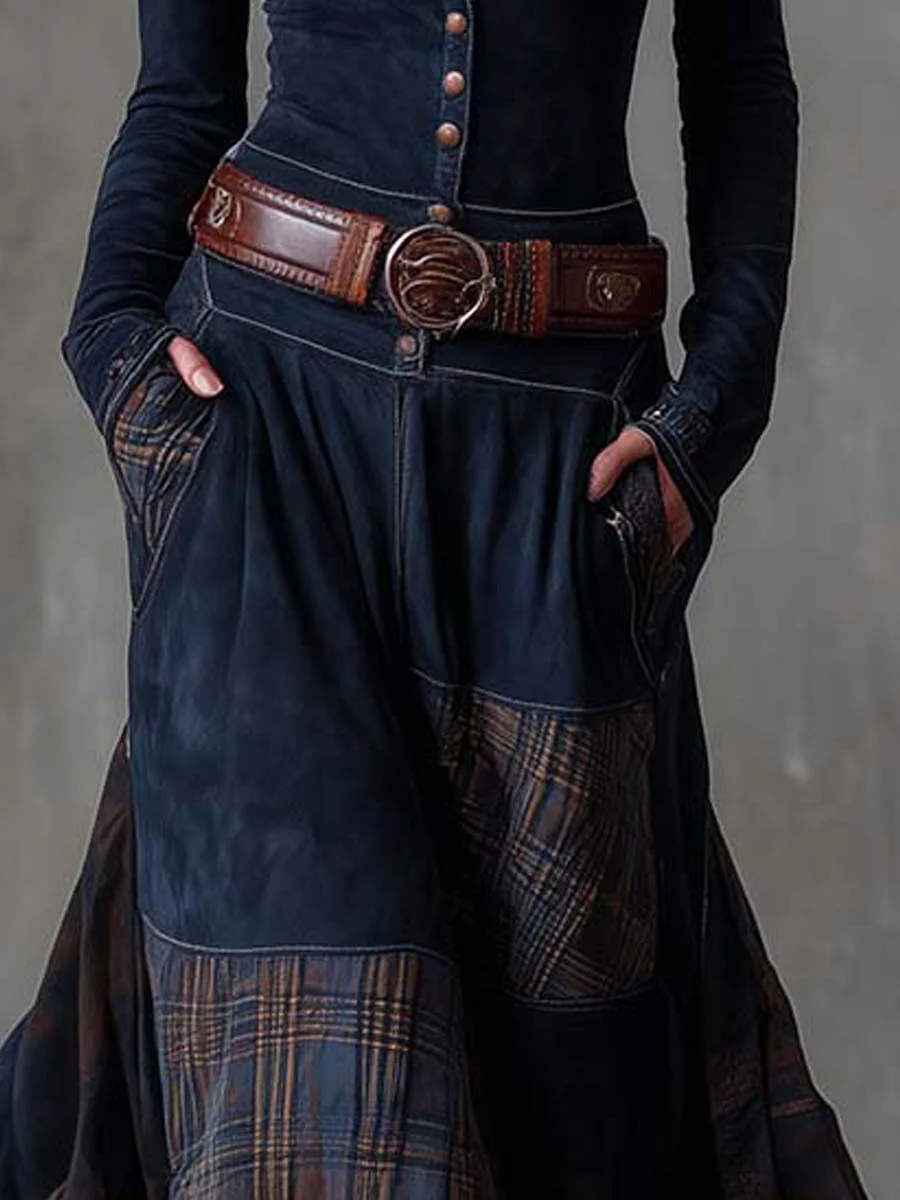 AZUCENA - SUEDE MAXI DRESS WITH BELT