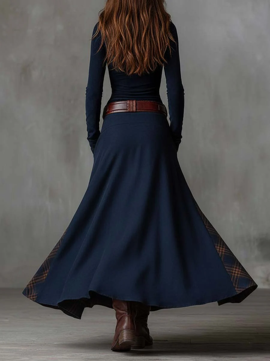 AZUCENA - SUEDE MAXI DRESS WITH BELT