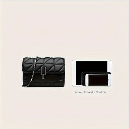 NOIR TARTANE™ — ELEGANT BLACK MINI TARTAN CROSSBODY BAG