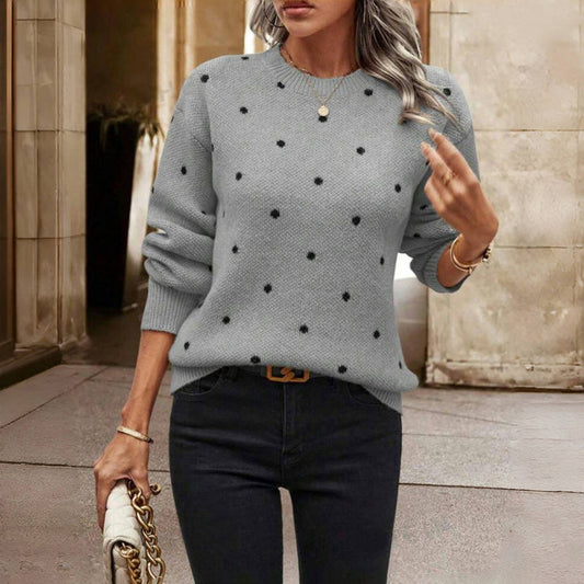 MAELIE™ | POLKA DOT KNIT SWEATER
