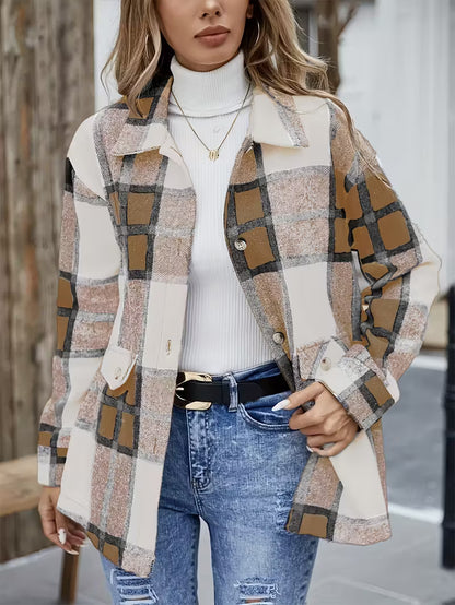 MADELINE™ | ELEGANT PLAID LONG SLEEVE SHIRT