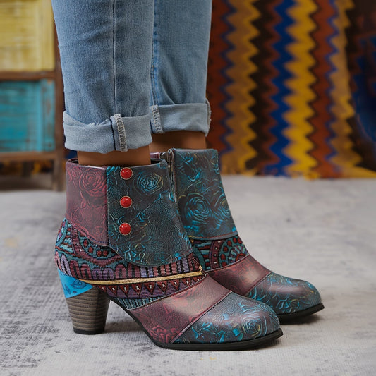 ZARA™ WOMEN'S ETHNIC STYLE ZIPPER ANKLE BOOTS