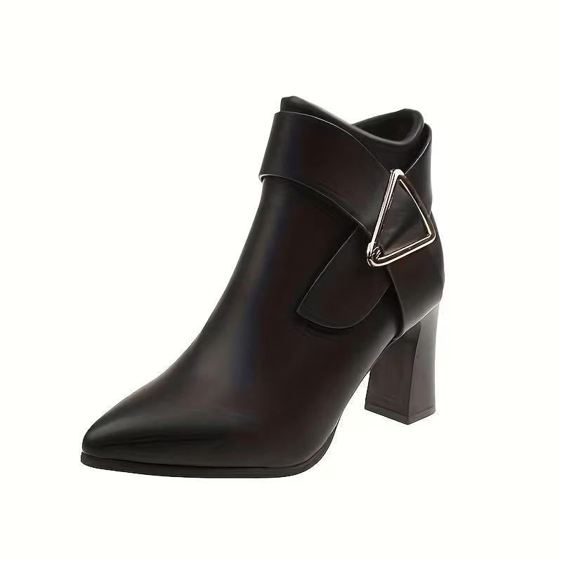 WREN™ WOMEN'S THICK HEEL POINTED TOE ANKLE BOOTS