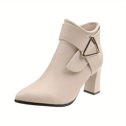 WREN™ WOMEN'S THICK HEEL POINTED TOE ANKLE BOOTS