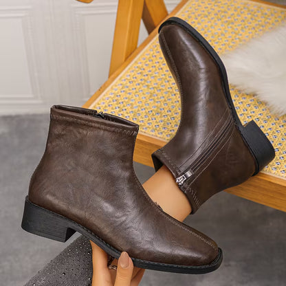 QUINBY™ WOMEN'S LOW-HEEL STRETCH ANKLE BOOTS