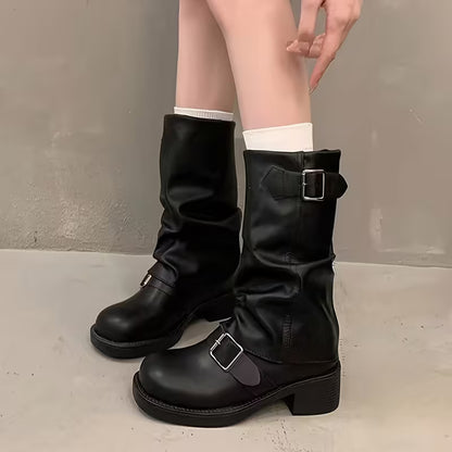 BLAXE™ WOMEN'S RETRO BUCKLE LIGHTWEIGHT PILE BOOTS