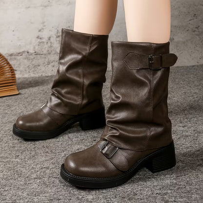 BLAXE™ WOMEN'S RETRO BUCKLE LIGHTWEIGHT PILE BOOTS