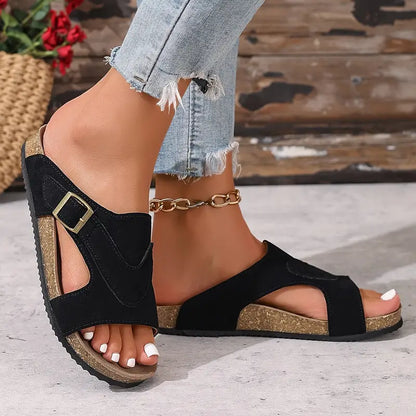 EVELYN™ WOMEN'S CASUAL SLIP-ON FOOTBED SANDALS