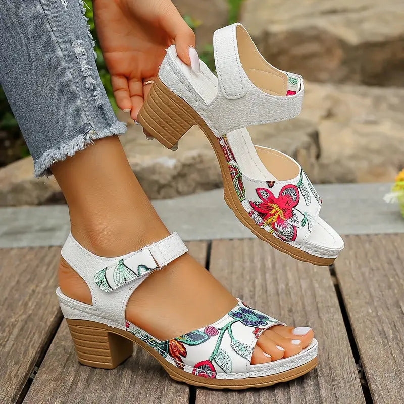 EXMOUTH™ FLORAL HIGH-HEEL SANDALS