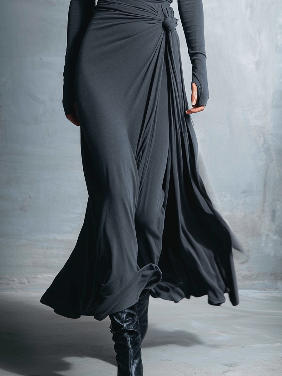 NAIARA™ | MAXI DRESS WITH SIDE TIE